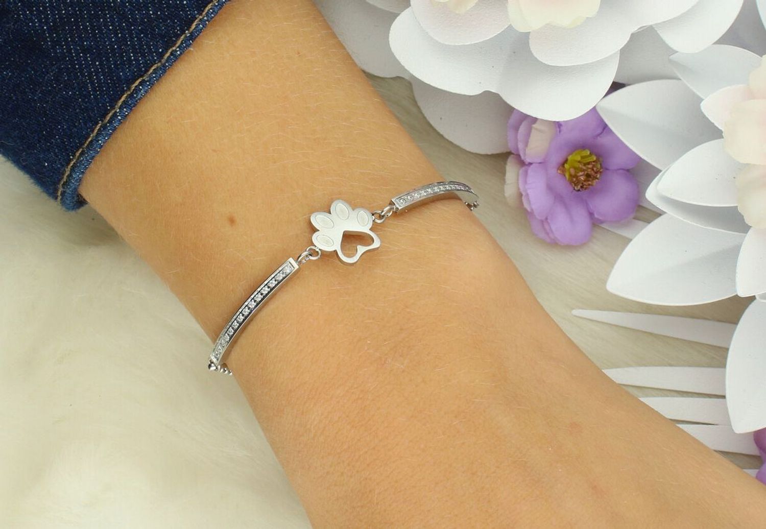 Bransoletka damska Nomination Italy Milleluci odcisk łapy srebrna 028016013.jpg